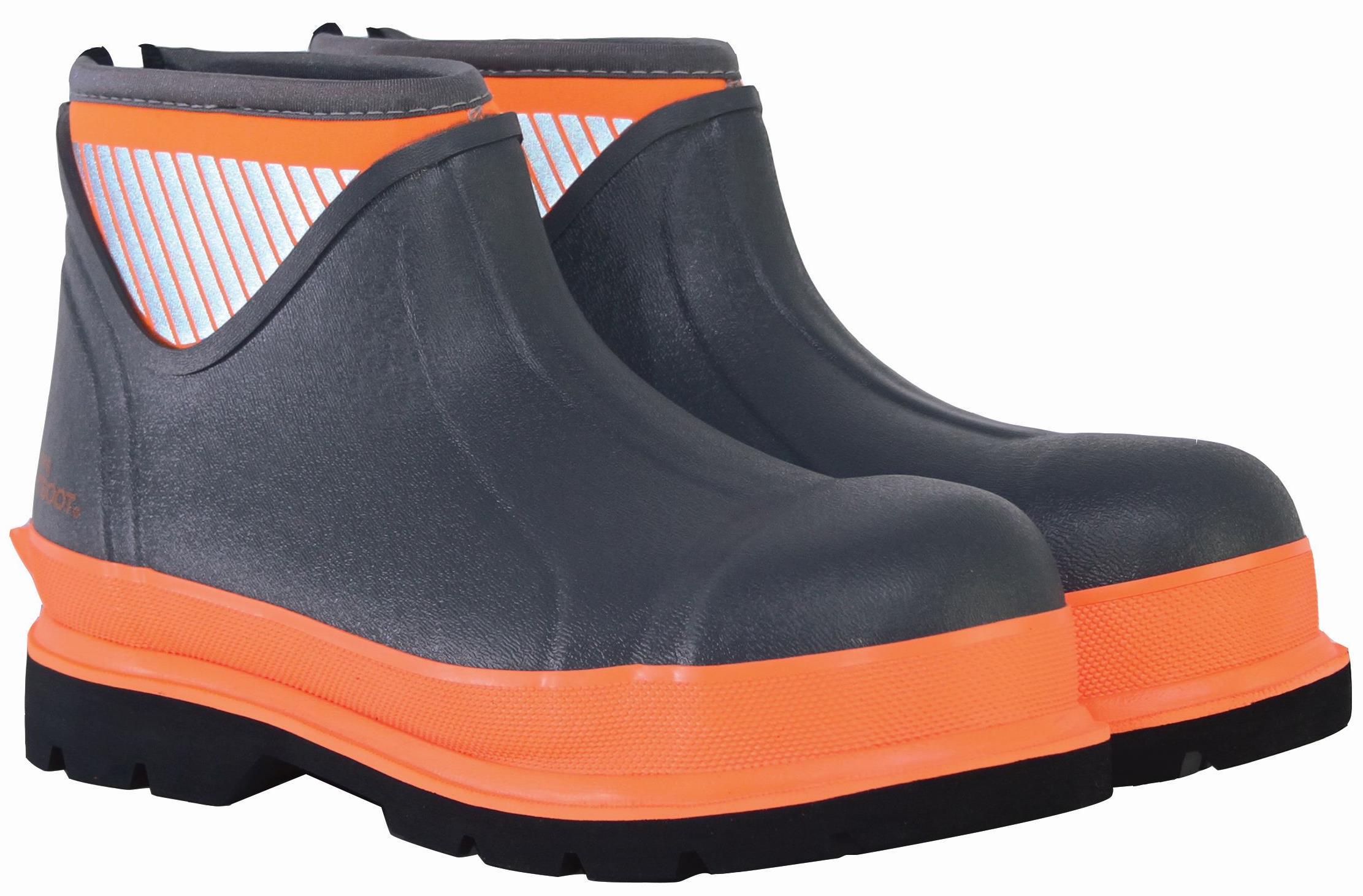 orange safety boots