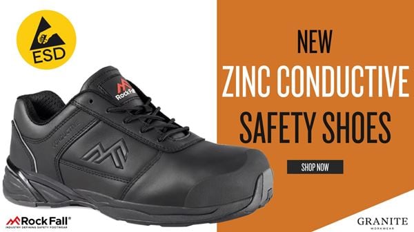 Just Landed: Rock Fall Conductive Safety Shoes