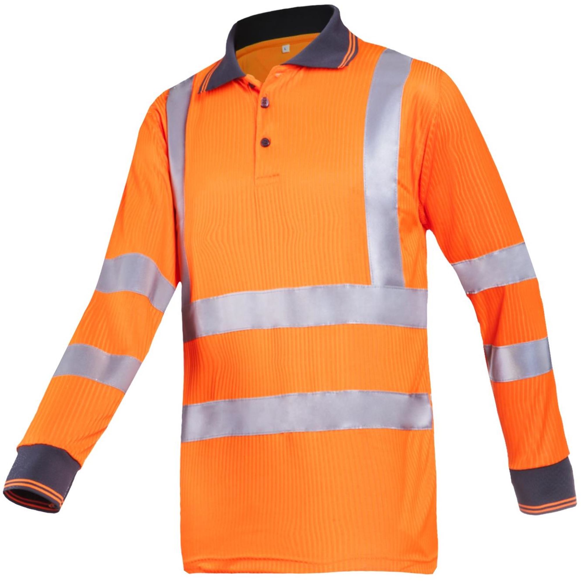 Long Sleeved Orange Hi Vis Polo Shirt | Sioen 3883