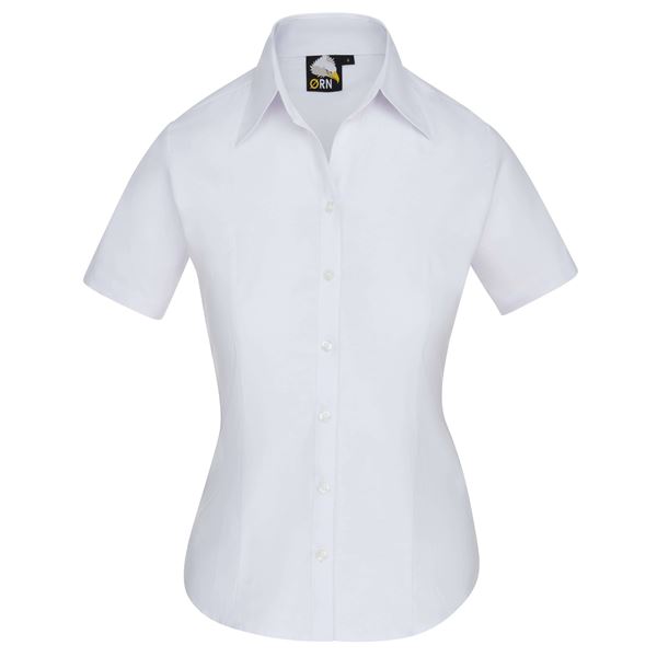 Orn Womens Classic Short Sleeve Oxford Blouse